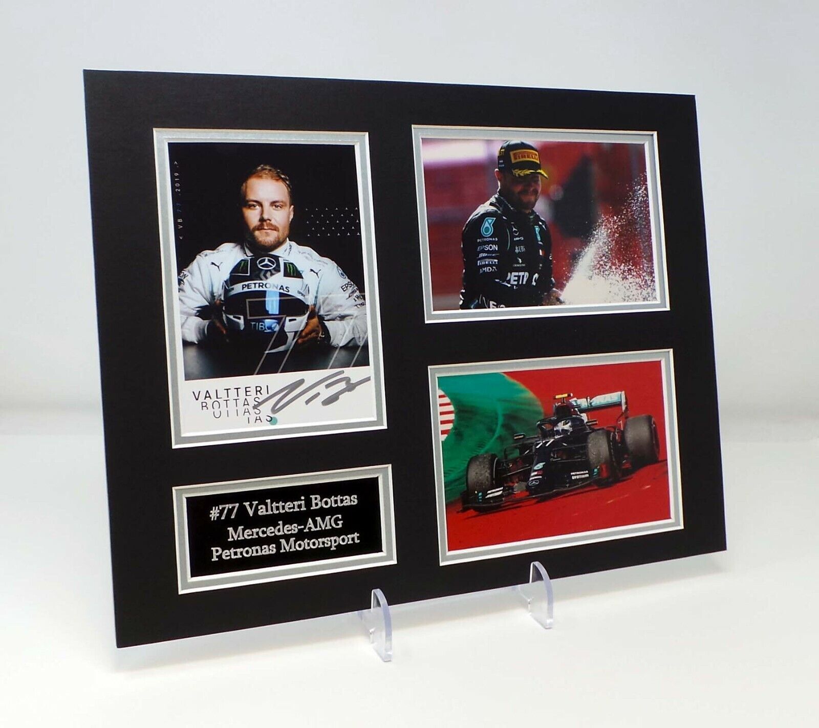 Valtteri BOTTAS Signed Mounted Photo Poster painting Display B AFTAL Mercedes Racing Driver COA