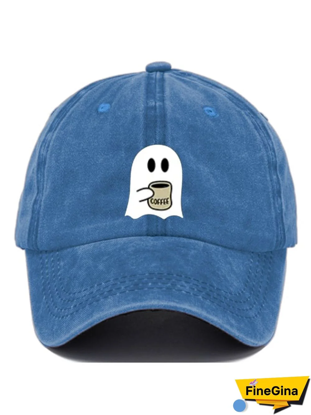 Cute Spooky Coffee Print Baseball Cap