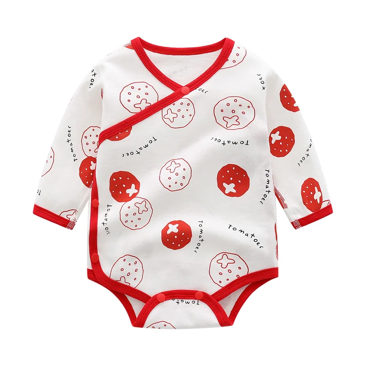 Baby Girl Long Sleeve Cherry Printed Bodysuit