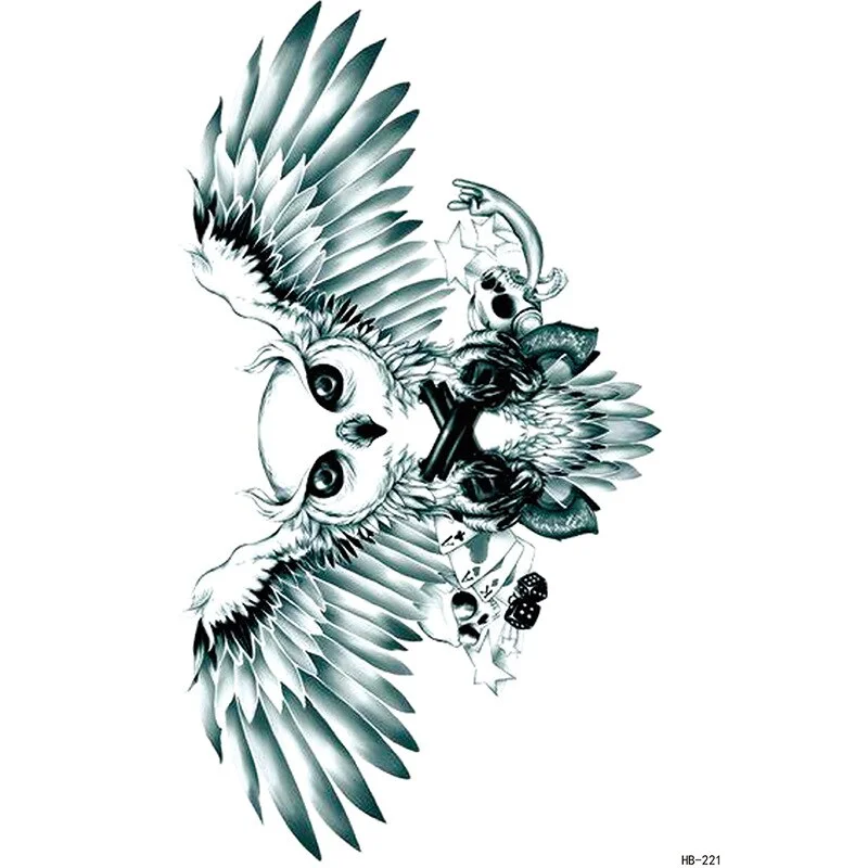 Sdrawing Forest Tattoo Sticker for Men Tiger Wolf Tattoo Death Skull Temporari Tattoo Skeleton Naked Girls Fake Tatoo for Women