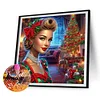 (US Local)4pack Xmas Lady-Crystal Rhinestone Diamond Painting(30x30cm)