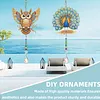 2pcs Owls and Peacocks DIY Acrylic Diamond Painting Wind Chime for Adult 5D Diamond Painting Suncatcher with Crystal Pendant Double Sided Hanging Diamonds Art Paint Ornament Gift for Home
