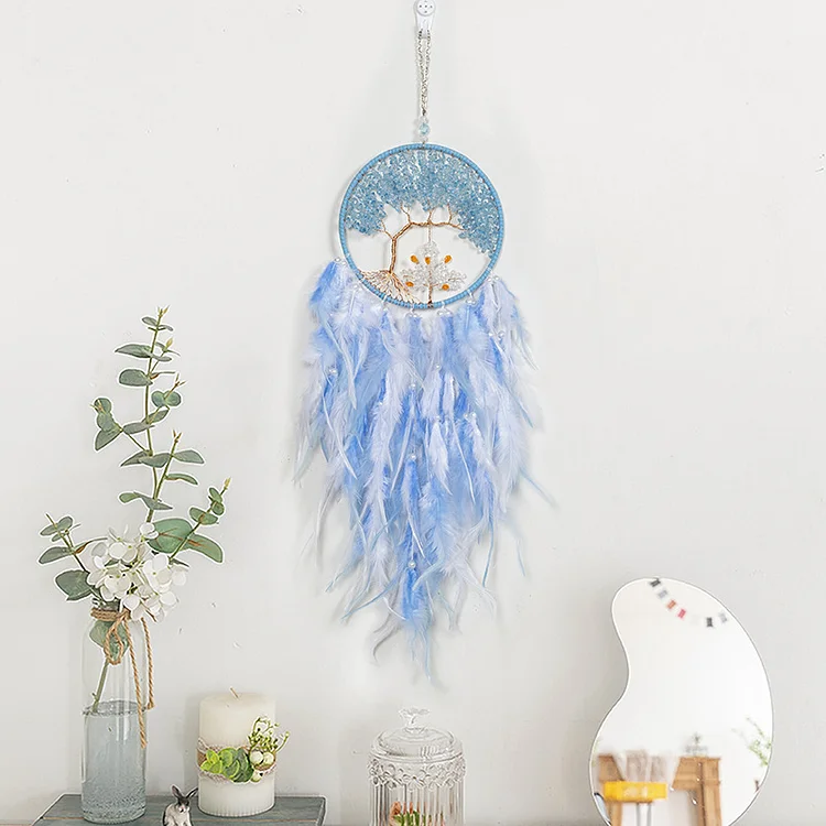 Sky Blue Tree of Life Dream Catcher