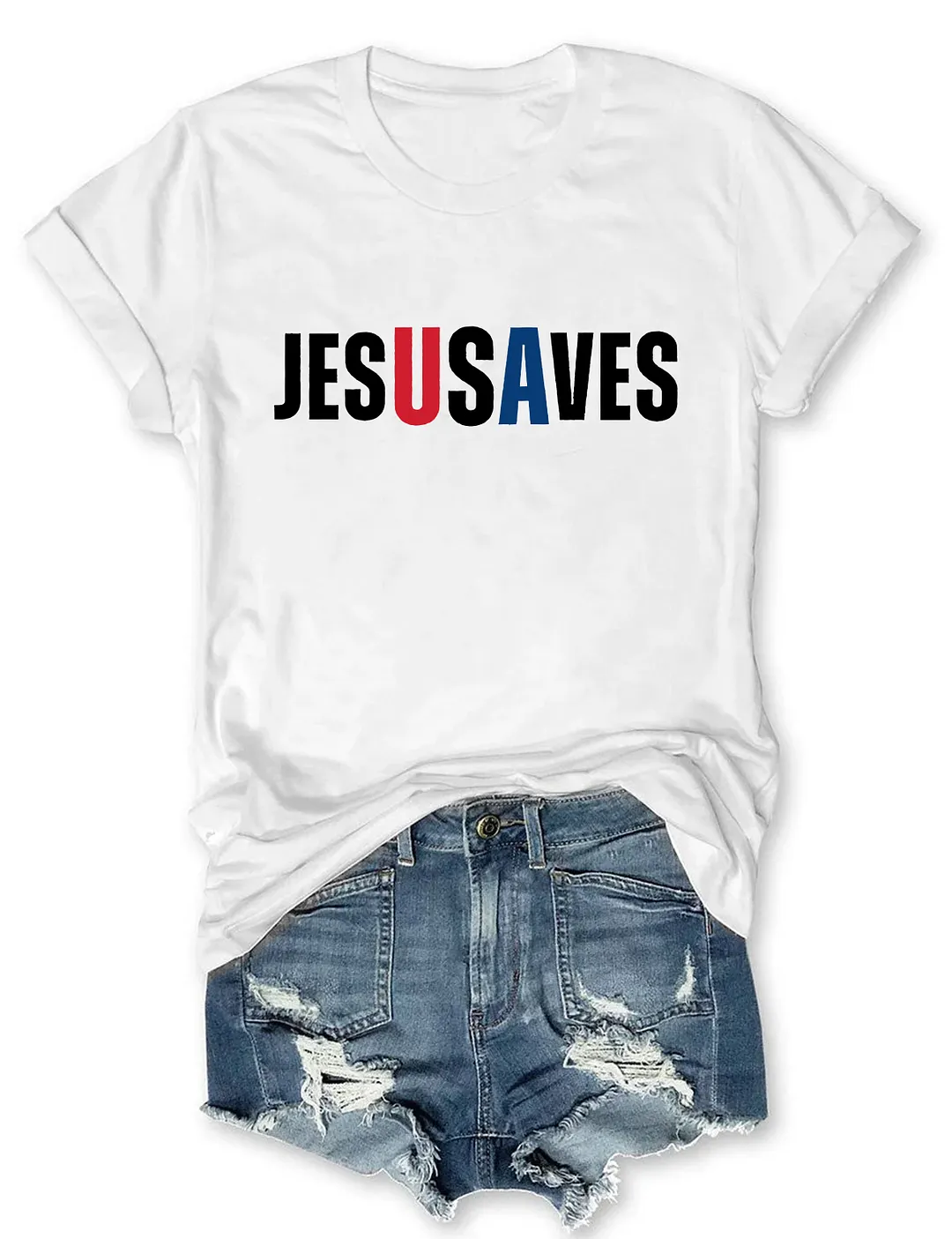 Jesus Saves USA T-shirt