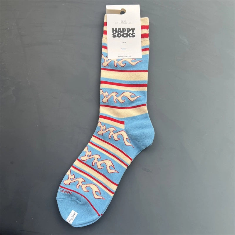 Women’s Vacation Minimalist Polka Dots Cotton Crew Socks A Pair