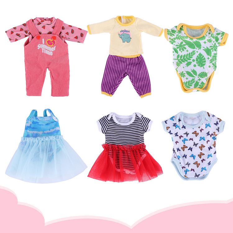 12" Summer Time 6-Pieces Set for Reborn Baby Accessories