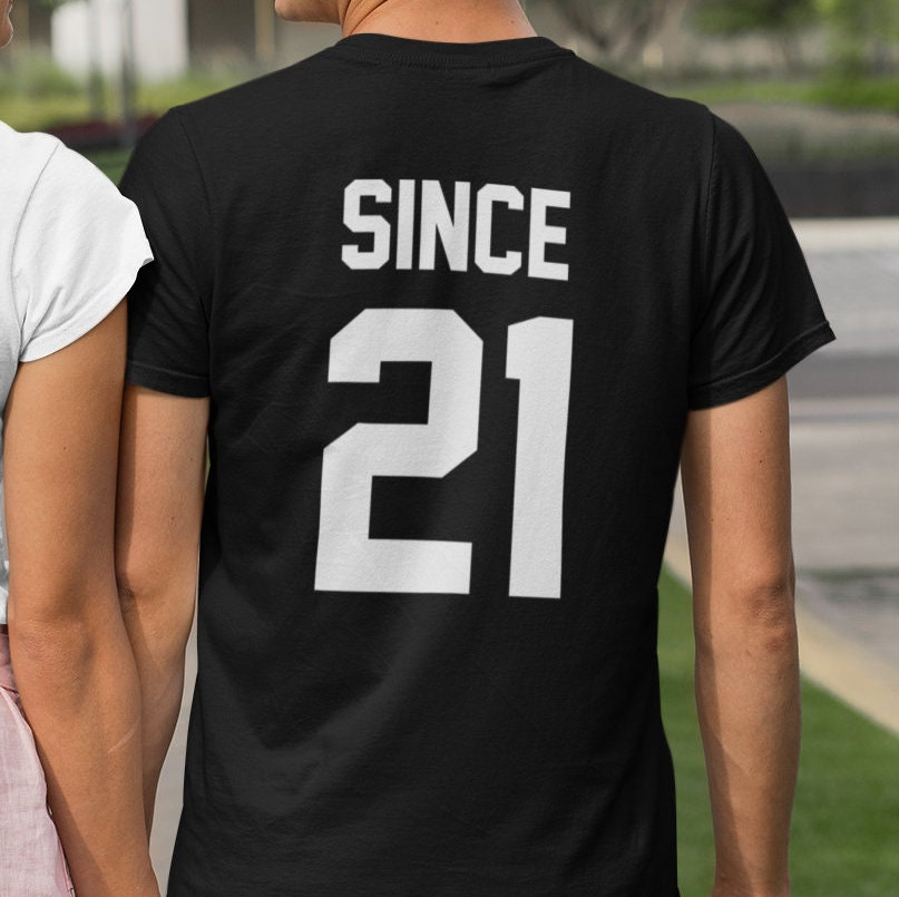 Loveyoufancy Custom Couple Tees - "Married Since" with Year | Anniversary Gift - Matching Shirts