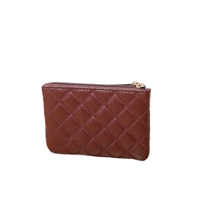 Women’s Solid Color Pu Leather Zipper Coin Purses