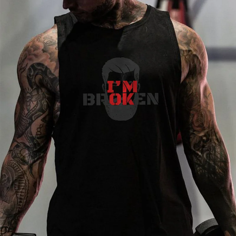 I'm Broken Printed Men's Vest