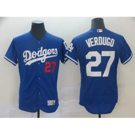 Men's Los Angeles Dodgers #27 Alex Verdugo Blue 2019 Flex Base Stitched MLB Jersey