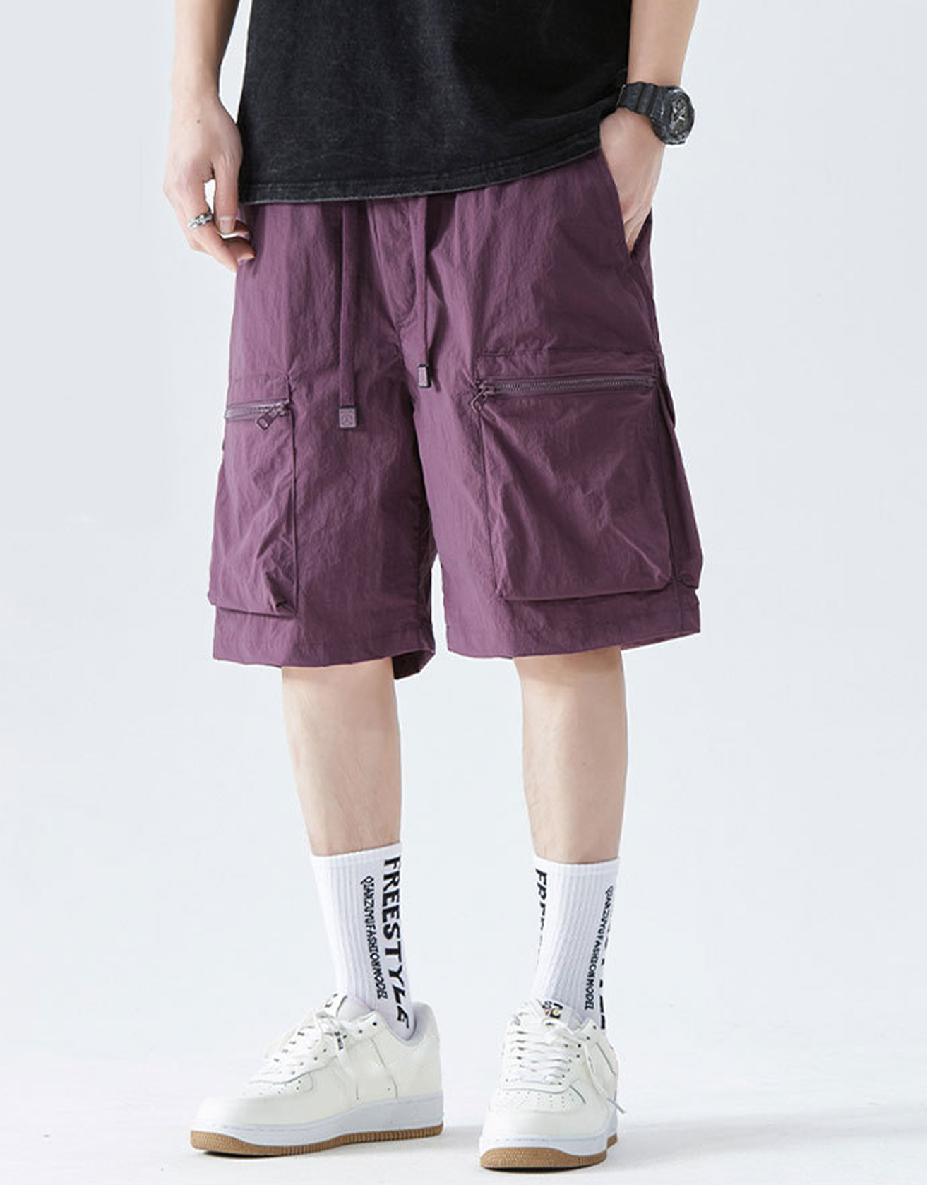 Multi-pocket Cargo Shorts / TECHWEAR CLUB / Techwear
