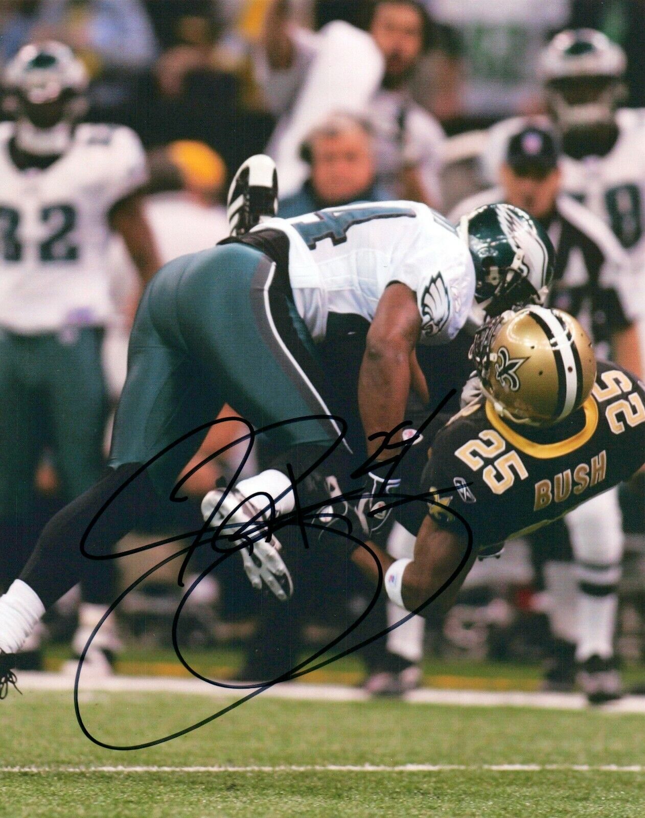 Sheldon Brown Philadelphia Eagles Signed 8x10 Autographed Photo Poster painting COA 1