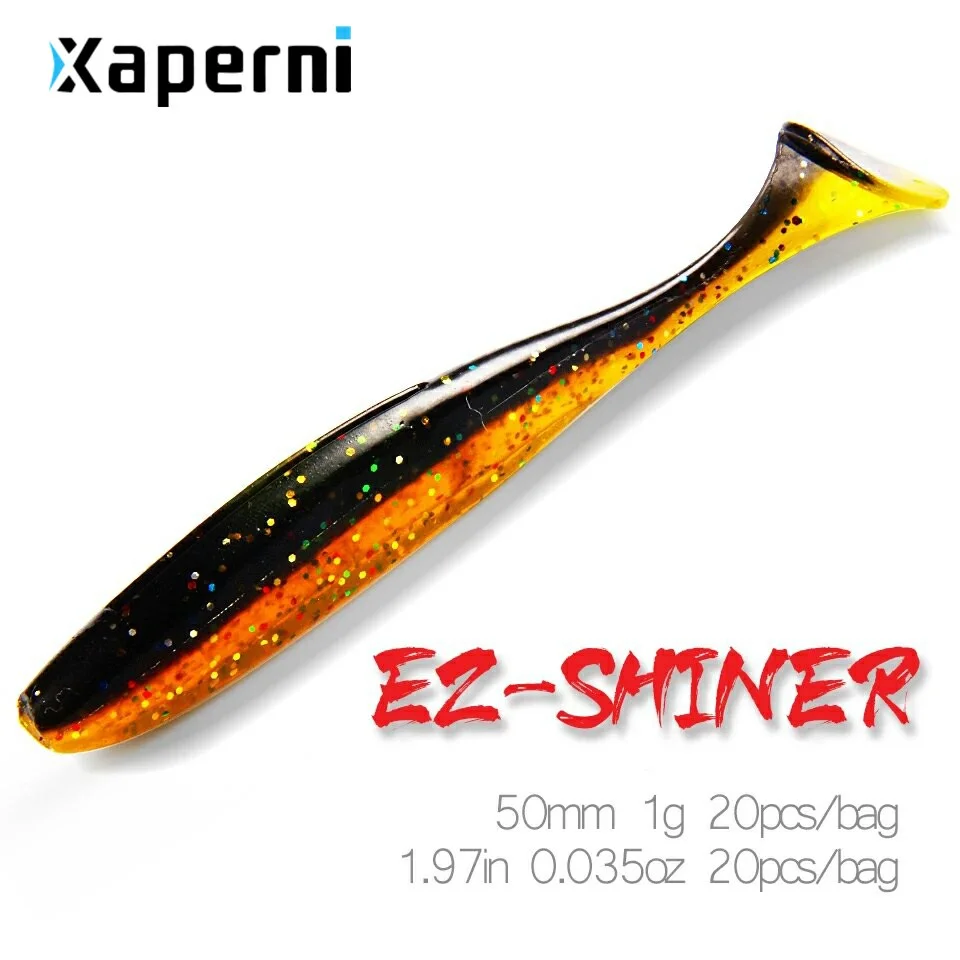 Xaperni Shiner 50mm 1g 20pcs/bag  Fishing Lures soft lure Artificial Bait Tackle jerkbaits for pike and bass