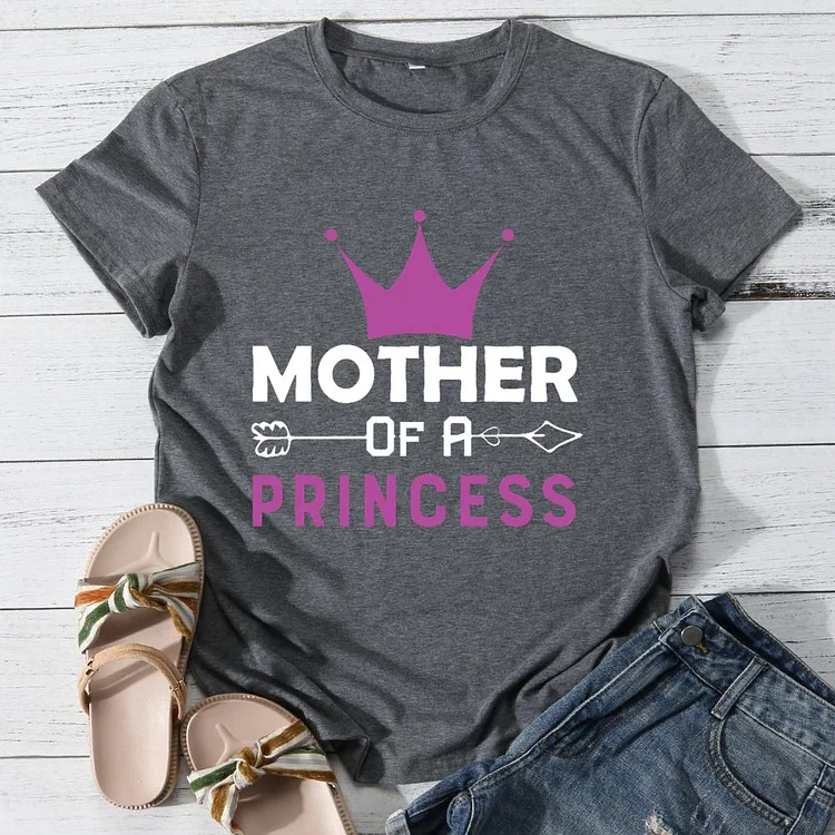 mother of the princess Round Neck T-shirt-Annaletters