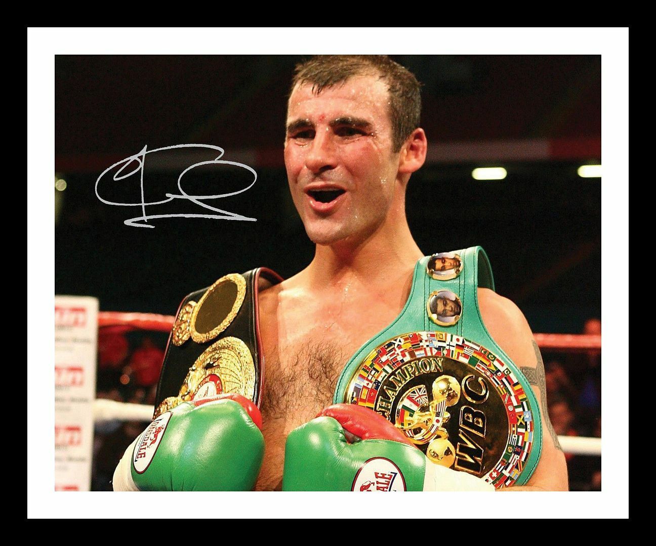 Joe Calzaghe Autograph Signed & Framed Photo Poster painting