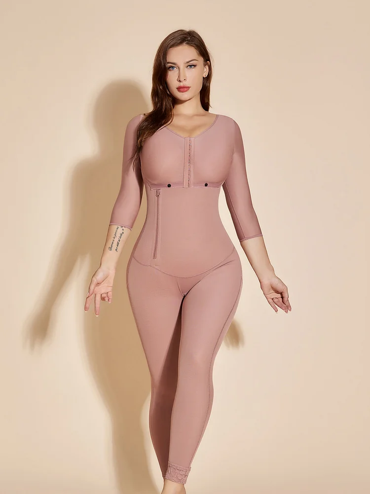 Full Control Women Shapewear Chest-Packed Body Shaper - RosyBrown