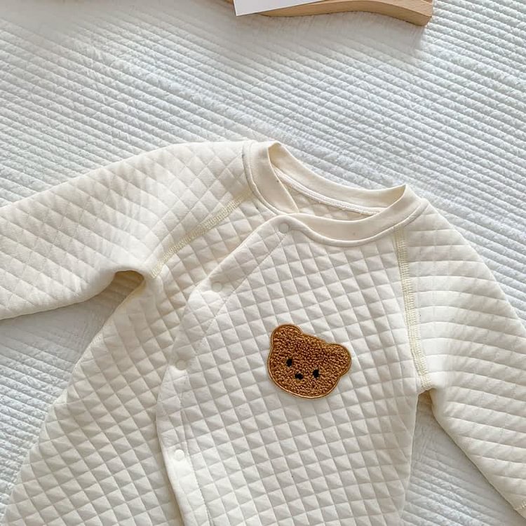 Baby Bear Kimono Crew Neck Romper