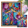 Abstract Cat Painting-11CT Stamped Cross Stitch 40*50cm/15.75*19.69in
