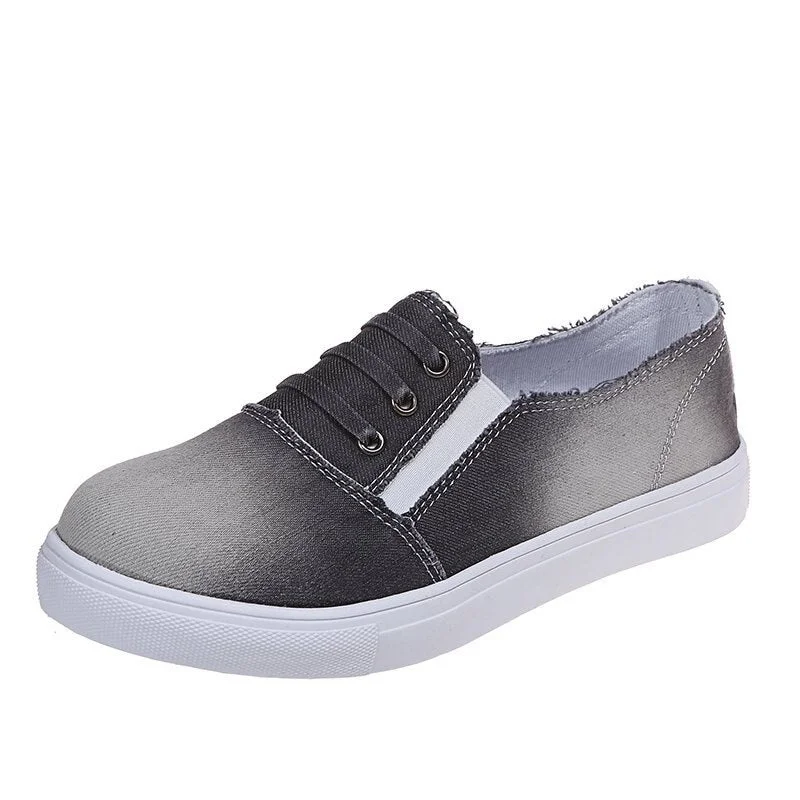 Women Canvas Shoes 2021 Casual Canvas Shoes Women Comfort Slip-on Shoes Women Plus Szie Fashion Flat Loafers Zapatillas De Mujer