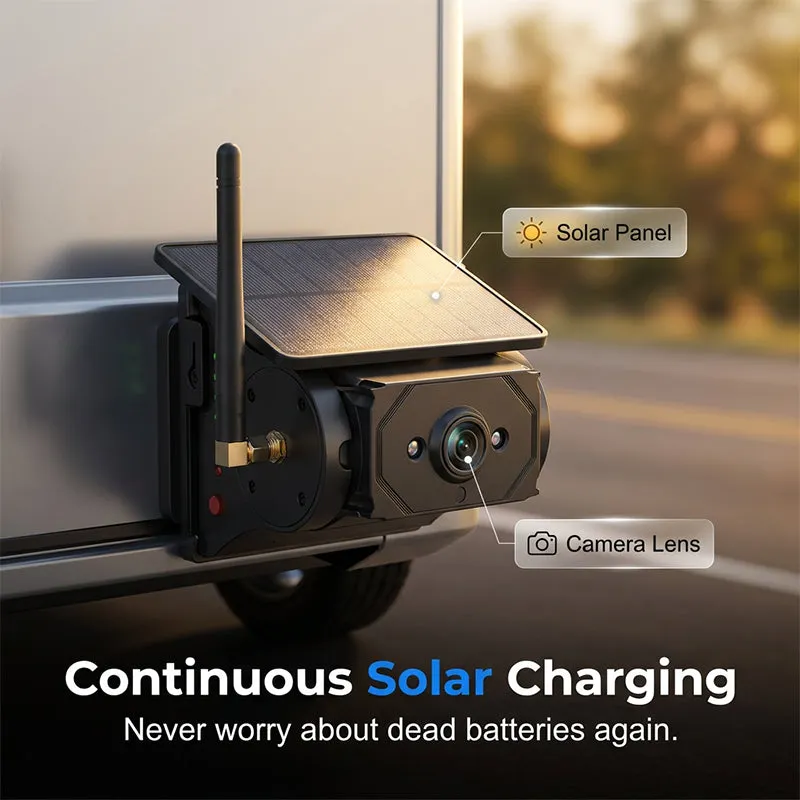 Solar-powered backup camera
