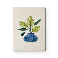 Flower Arrangement in Blue Pot - Punch Needle