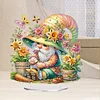 (US Local)Acrylic Special Shape Gardening Gnome Diamond Painting Desktop Ornaments Kit