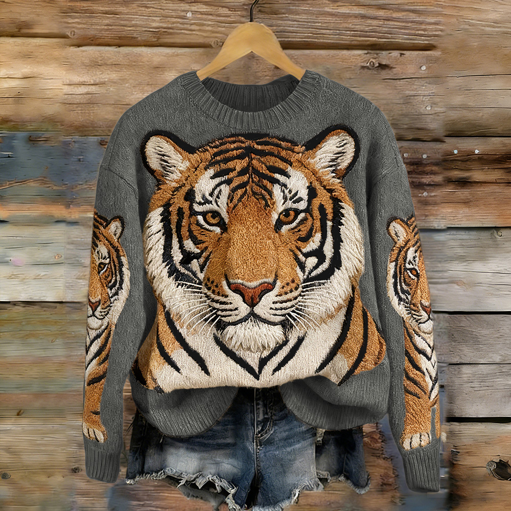 Hunting Tiger Comfort Crew Neck Sweater wearshes