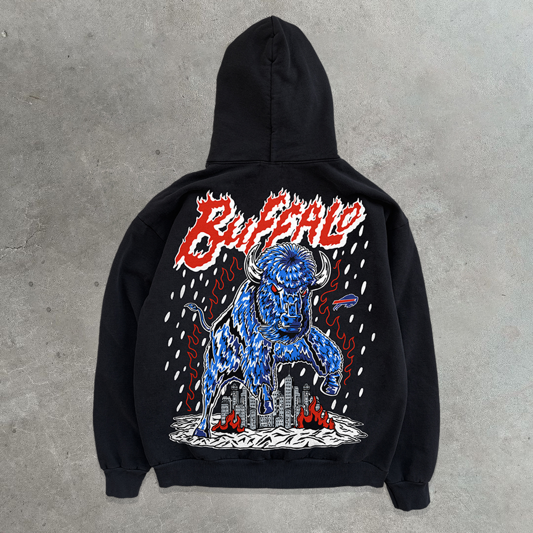 Buffalo football print hoodie