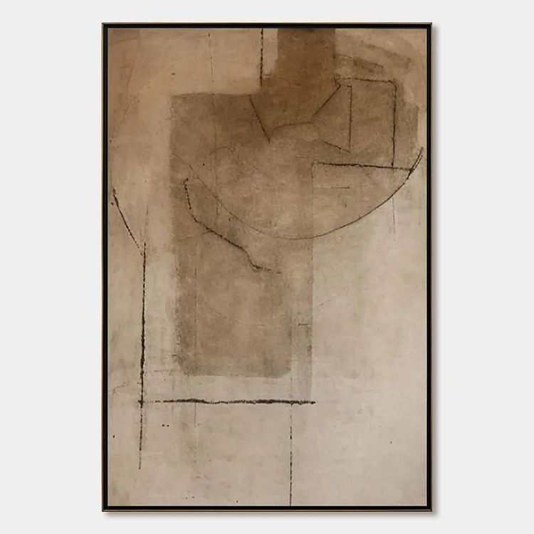 TERRA INCOGNITA: Wabi Sabi Inspired Textured Abstract Earth Tone Painting（Canvas painting）