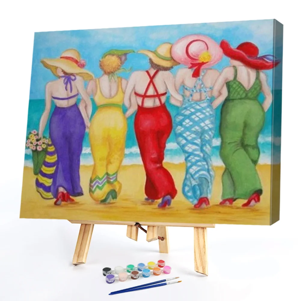 Women on Beach - Paint By Numbers(50*40CM)