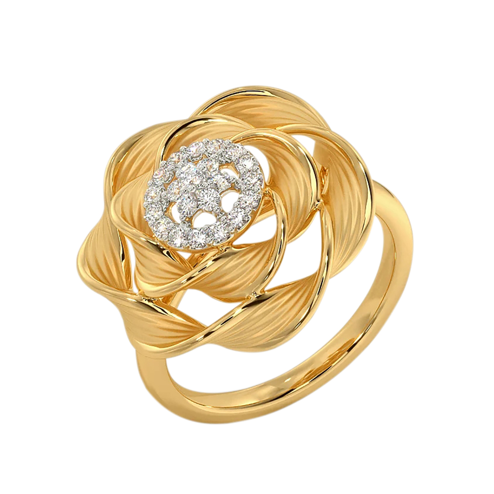 

Rose Flower Wedding Gold Rings for Women Jewelry Valentine Day Gift, 501 Original