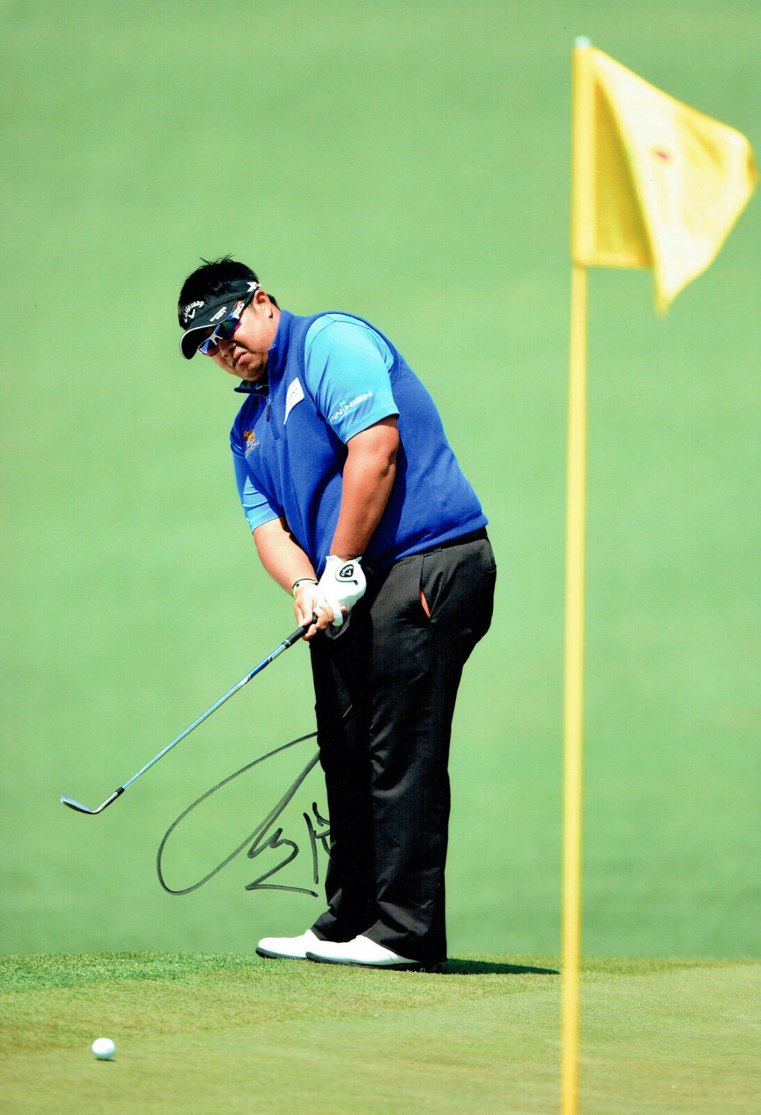 Kiradech APHIBARNRAT 12x8 Photo Poster painting Signed Autograph The Masters Golf AFTAL COA