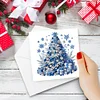 (US Only)6PCS Christmas Tree DIY Diamond Art Greeting Cards Congratulations Cards & Gifts