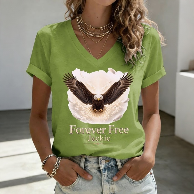 Comstylish Women's Fly Free Jackie Print T-shirt