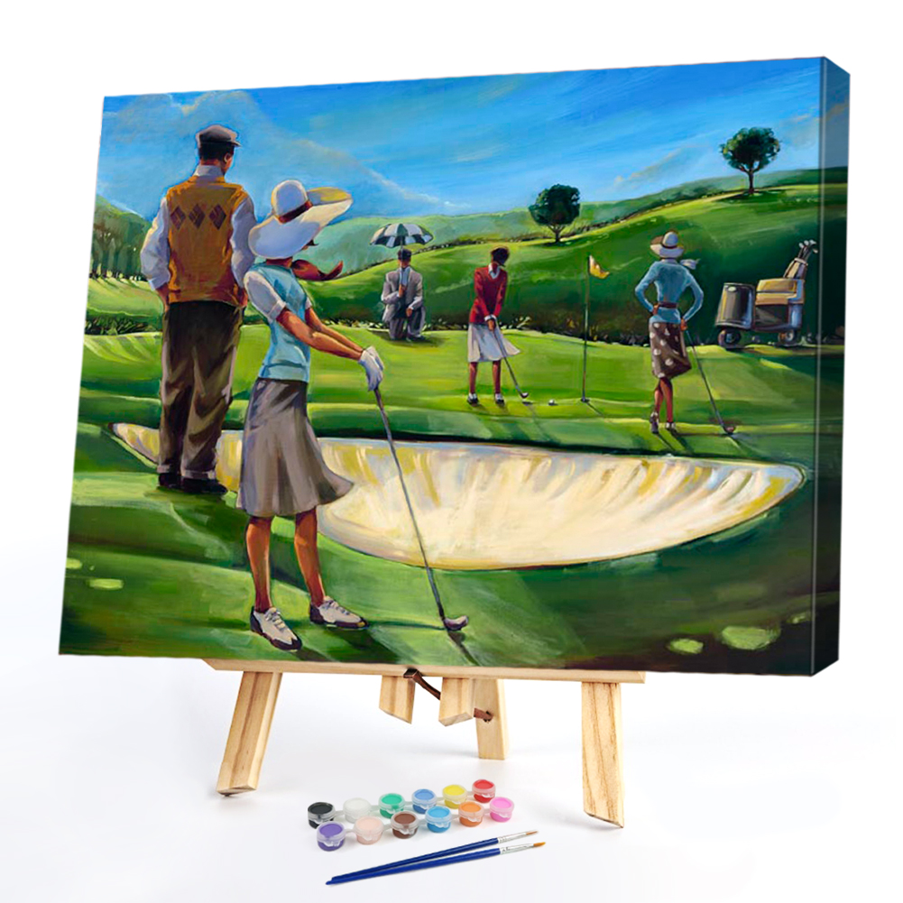 

50*40CM - Paint By Numbers - Outdoor People Exercising, 501 Original