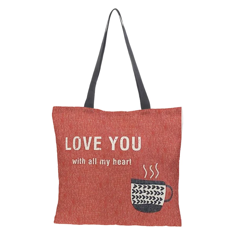 Linen Eco-friendly Tote Bag - Alphabet