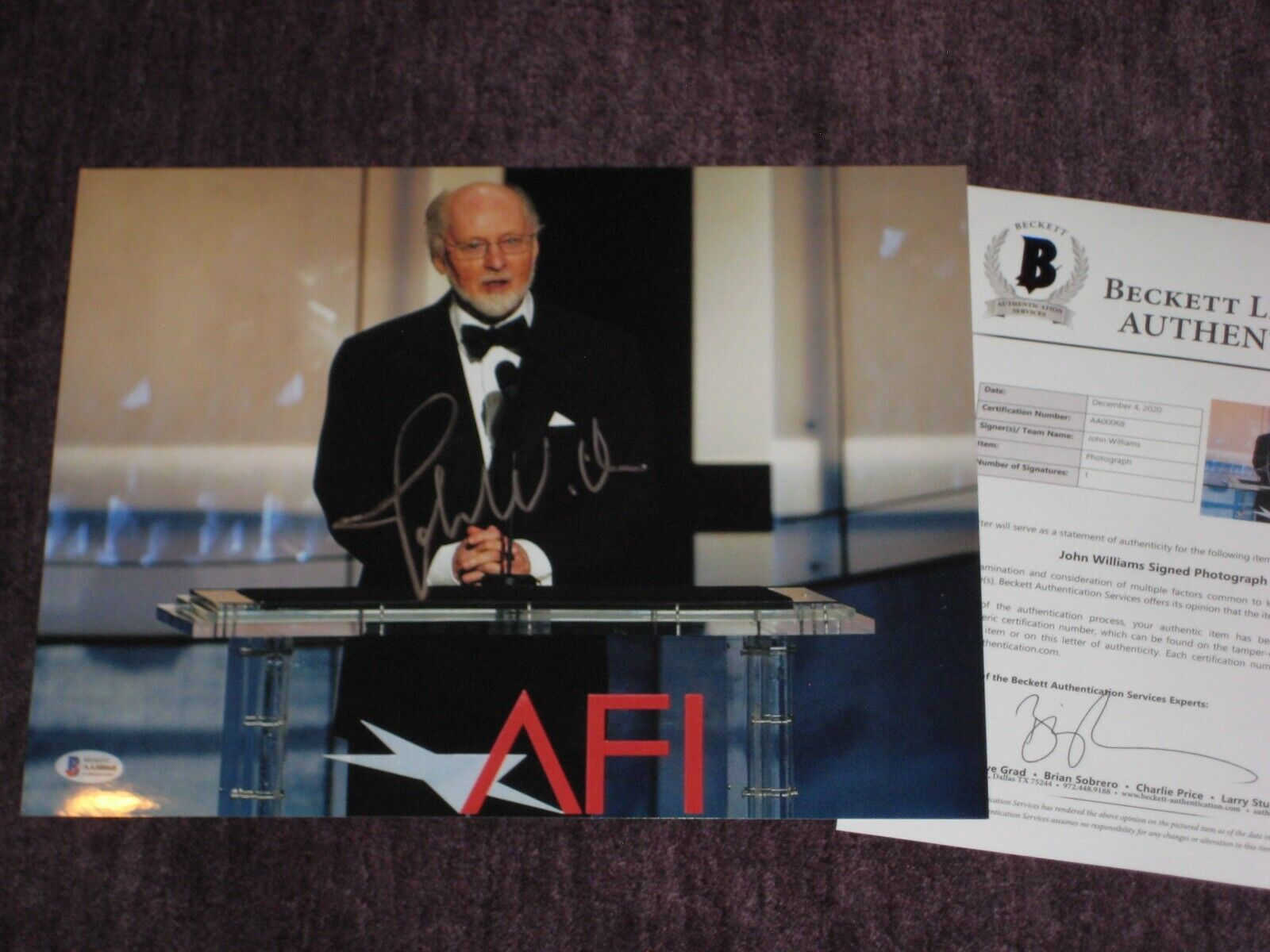 JOHN WILLIAMS Signed STAR WARS COMPOSER 11x14 Photo Poster painting w/ Beckett LOA