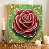 DIY Pearl Painting Red Roses for Home Decor with Frame(25x25cm)