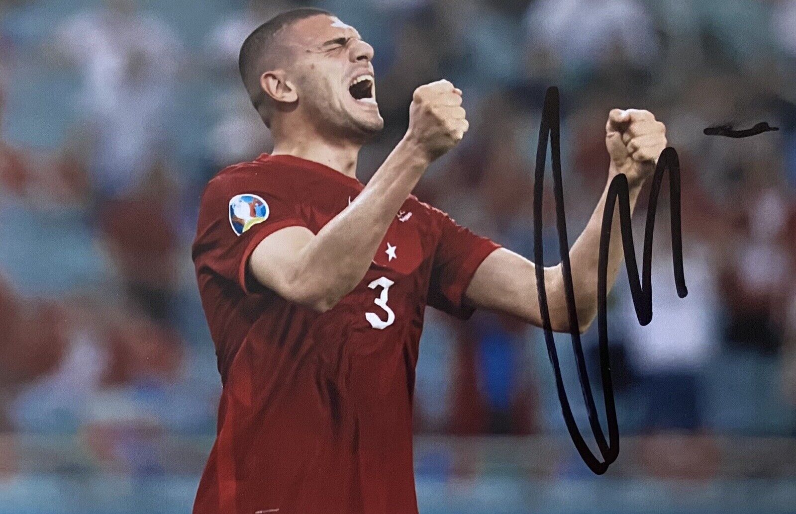 Merih Demiral Hand Signed Turkey 6X4 Photo Poster painting