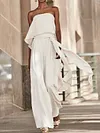Bandeau Off-The-Shoulder Lace-Up Jumpsuit