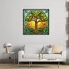Glass Painting-Tree Of Life - 14CT Stamped Cross Stitch 40*40cm/15.75*15.75in