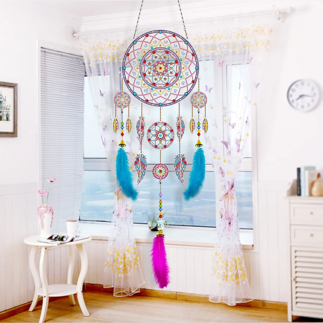 DIY Diamond Painting Dream Catcher Wind Chime