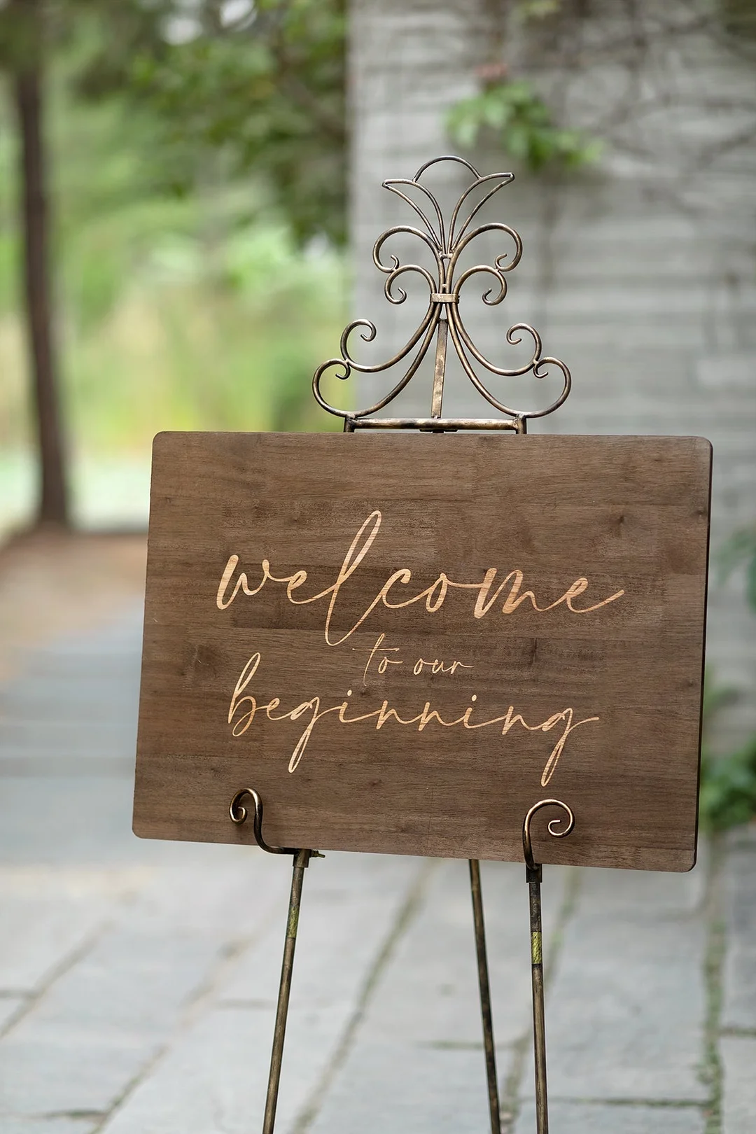 Flower Sign Decor in Marsala & Blush