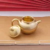 Pure Handmade Brass Plated 18K Gold Mini Tea Pet Small Teapot