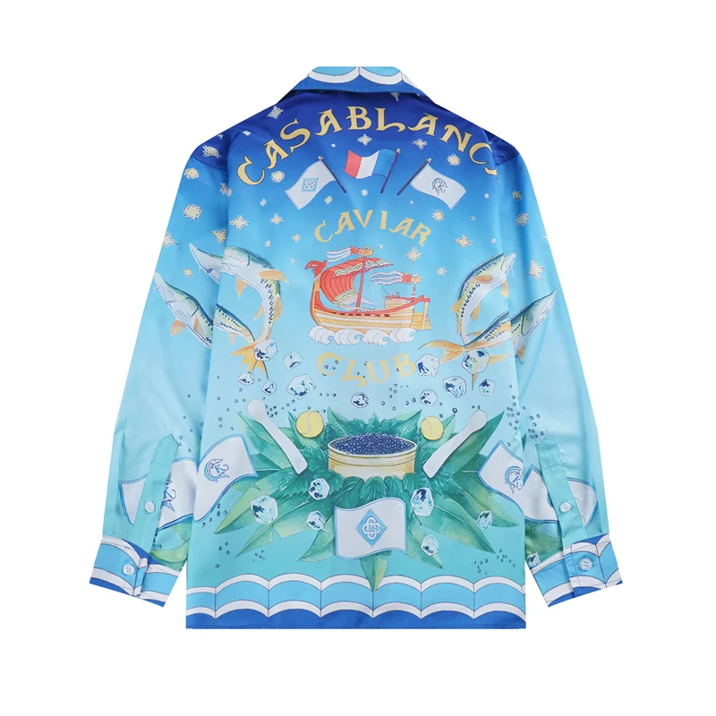 Casablanca 2023 new silk long-sleeved shirt