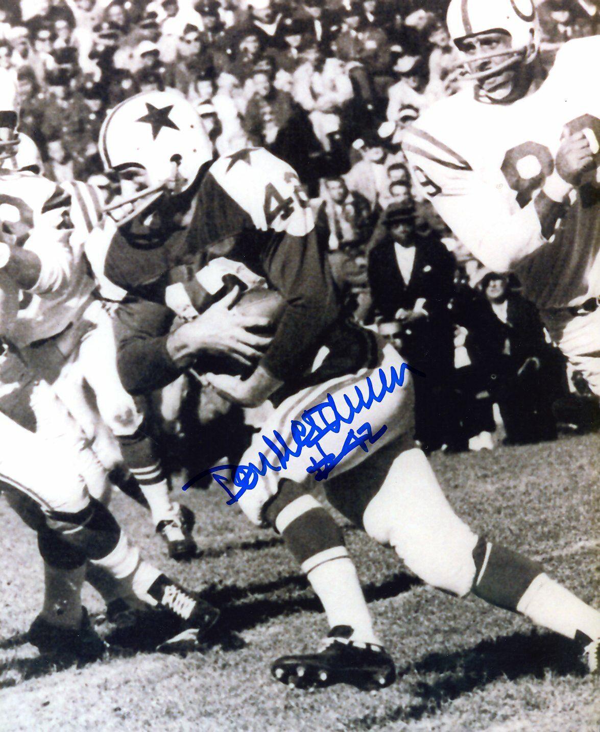 Don McIlhenny autographed 8x10 Dallas Cowboys In Person B&W #1