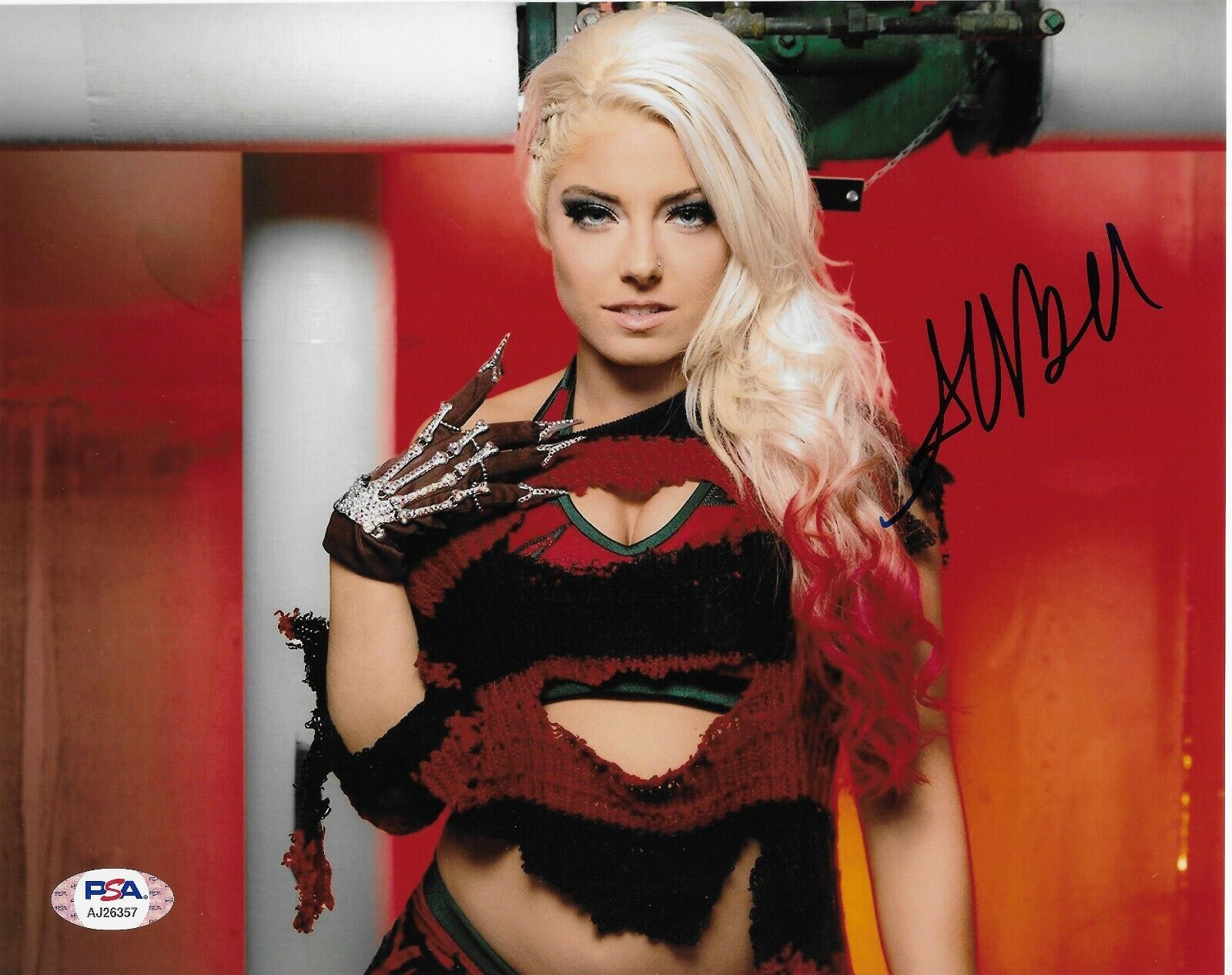 ALEXA BLISS WWE DIVA FIREFLY FUNHOUSE SIGNED AUTOGRAPH 8X10 Photo Poster painting #6 W/ PSA COA