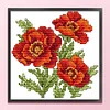 Flower Of Happiness - 14CT Stamped Cross Stitch 17*17cm/6.69*6.69in(Brand)