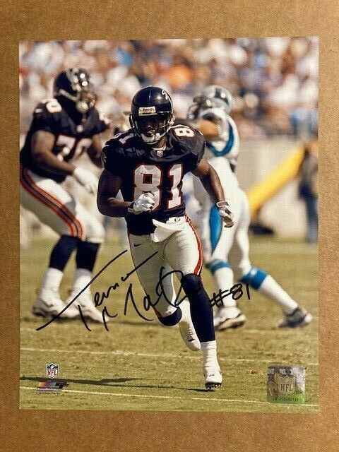 Terrance Mathis Atlanta Falcons Boldly Signed 8x10 Photo Poster painting with COA