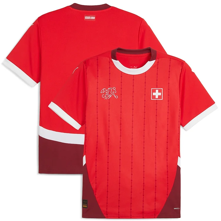 Schweiz Home Trikot UEFA EM 2024 - Rot